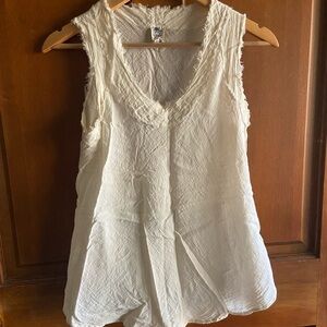Cotton Flower Gauze Tank Top